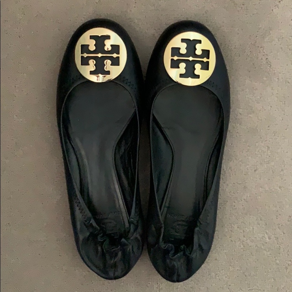 Tory Burch Minnie Black Ballet Flats - Like New